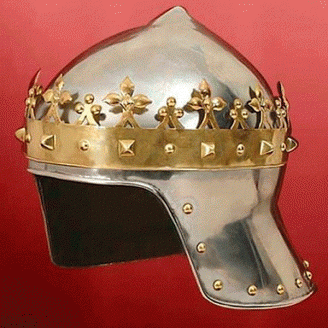 HELMET WITH CROWN - RICHARD THE LIONHEART (FUNCTIONAL)